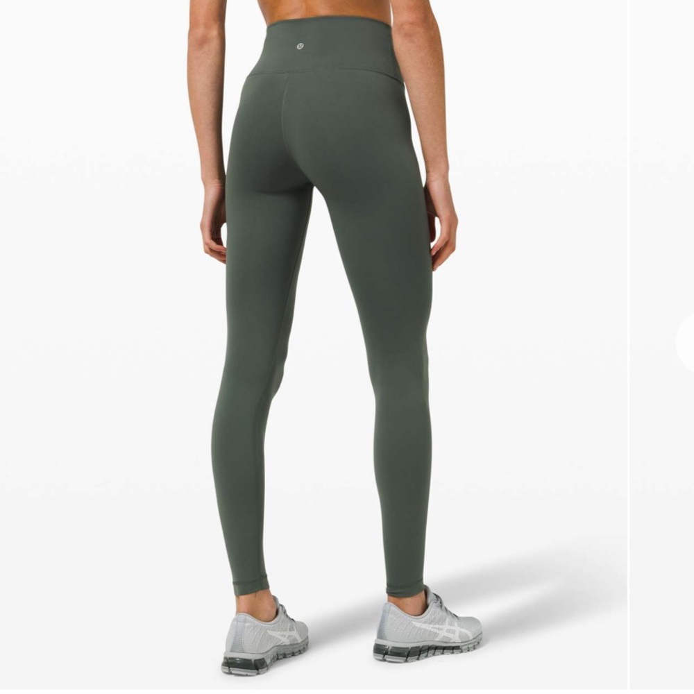 Lululemon Wunder Train High-Rise Tight 28" Green Medium Forest Sz 4